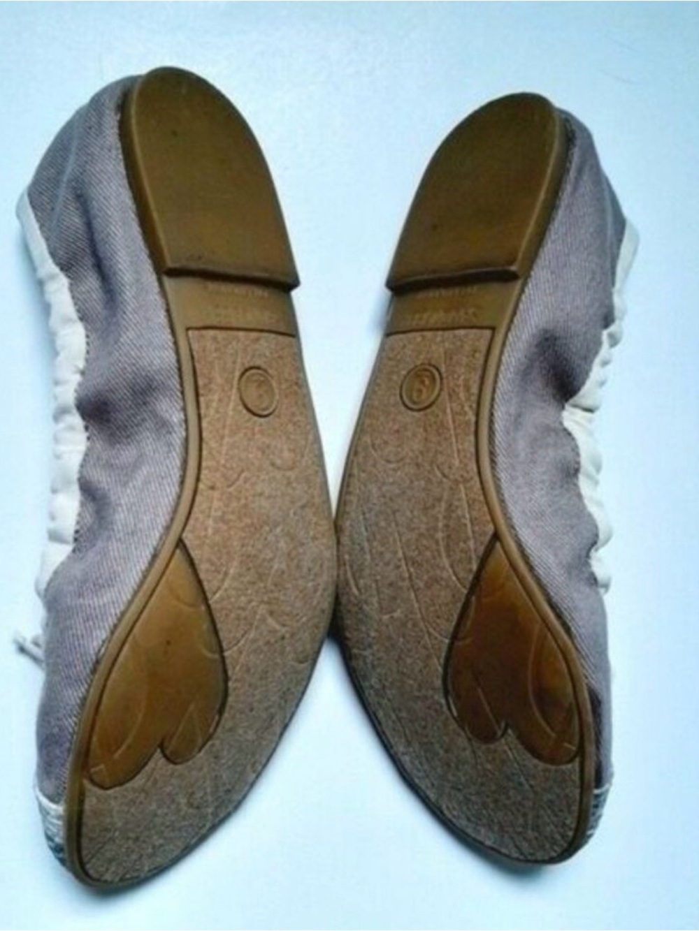 Libbey Taupe Ballet Flats with Neutral Snakeskin Toe Cap - Picture 5 of 5